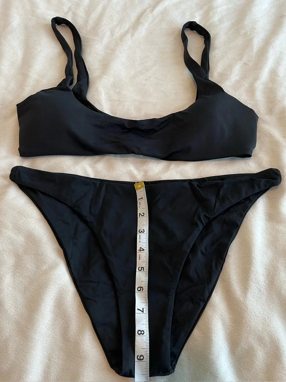 L*Space Bikini Set Prince Top & Camacho Bottom XL Black Resortwear Bathing Suit